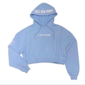 Blue Cropped Hoodie | Call Her Daddy